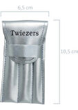 Twiezers TWZSET3441 Deri Çantalı 3'lü Paslanmaz Çelik Cımbız Seti - Gümüş/Gümüş