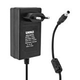 WEKO 12 VOLT - 3.2 AMPER - 38 WATT 5.5*2.5 UÇLU PLASTİK KASA PRİZ TİP ADAPTÖR KUTUSUZ YERLİ ÜRETİM