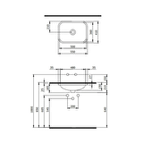 Bocchi Scala 55 cm Tezgahaltı Lavabo Parlak Burgonya Bordosu