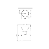 Bocchi Venezia 45 cm Çanak Lavabo Mat Petrol Mavisi