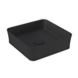 Bocchi Slim Line Kare Lavabo 38x38 cm Mat Siyah