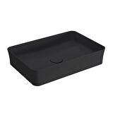 Bocchi Slim Line Dikdörtgen Lavabo 55x38 cm Mat Siyah