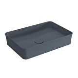 Bocchi Slim Line Dikdörtgen Lavabo 55x38 cm Mat Antrasit
