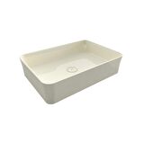 Bocchi Slim Line Dikdörtgen Lavabo 55x38 cm Parlak Bisküvi