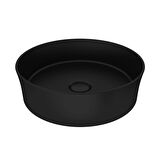 Bocchi Slim Line Yuvarlak lavabo 38 cm Mat Siyah
