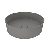 Bocchi Slim Line Yuvarlak lavabo 38 cm Mat Gri