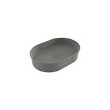 Bocchi Slim Line Oval Lavabo 55x38 cm Mat Beton