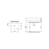 Bocchi New Age Tezgah Üstü Lavabo 55 cm Parlak Siyah