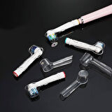 Şarjlı Diş Fırçası Başlıkları Için Koruma Kapağı 4 Adet - Oral-B Başlıkları ile Uyumlu