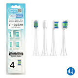 V Clean Sonic Soft Temizlik - Philips Sonicare Uyumlu 4 Adet Yedek Başlık