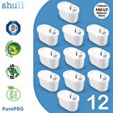 PurePro I Su Arıtma Sürahisi Filtresi (12 Adet Filtre ) I Jugg ve Brita Maxtra+ Pro ile Uyumlu