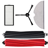 Roborock Q5 Pro , Q5 Pro Plus Uyumlu Siyah Filtre Fırça Mop Yedek Set