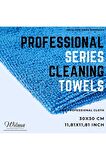 Çok Amaçlı Mikrofiber Mavi Temizlik Bezi 12ADET 30X30 cm - 220 Gsm
