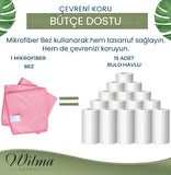 Mikrofiber Temizlik Bezi Pro Pembe 40X40 cm - 5 ADET - 250 GSM - Cam Bezi - Mutfak Bezi
