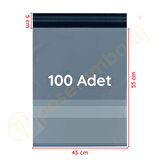 45x55+5 cm (45x60) Cepli Kargo Poşeti 100 Adet