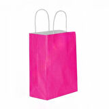 Fuşya Kraft Çanta Orta Boy 25x12x31 cm 25 Adet