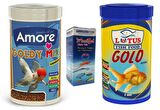 Goldy Mix Granules ve Natural 1000ml Japon Balığı Yemi, Vitamin