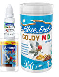 Goldy Mix 1000ml Karışık Granül Japon Balığı Yemi, Amore Gold Mix 125ml, Multivitamin