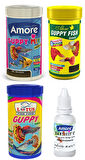 Guppy Mix Granules 3 çeşit 250ml Kutu Akvaryum Balık Yemi, Multivitamin
