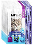 Somonlu Yaban Mersini 7 adet 4lü Leziz Kedi Sticks Salmon Ödül Çubukları %85 Et ve Türevleri