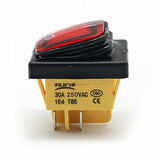 30a 250v On-off Anahtar Yüksek Akım Kcd4 4 Pin Buton Ip67 Su Geçirmez Led Işıklı