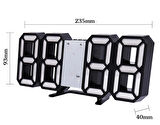 Exeo 3D Led Dijital Alarm ve Termometre Takvim Masa Duvar Saati