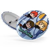 Rozet 4lü Set Harry Potter Hermonie Granger Ron Weasley Lisanslı