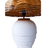 Decatur Seramik Abajur, Masa Lambası, Table Lamp, h50 x çap Ø38cm,