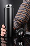 Kapağı Dereceli 450 mL Çelik Termos - Ofis, Kamp, Öğrenci, Küçük Termos Bardak