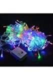 50 Ledli 5 Metre Üç Renk 8 Farklı Fonksiyonlu Fişli Led, Dekor Lambası