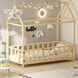 Giyayo Wood's Teddy Montessori Yatak Çam Kapılı 100*200