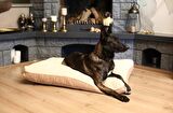 CecePet Mıu Peluş Çift Taraflı Kahverengi Büyük Irk Köpek Yatağı