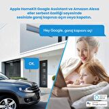Meross Wi-Fi Apple HomeKit Google Assistant ve Alexa Uyumlu Akıllı Garaj Kapısı Anahtarı