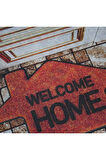 Welcome Home Baskılı Kaliteli Kauçuk Kapı Önü Paspası