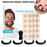 Horlama Önlemeye Yardımcı Nefes Açıcı Mıknatıslı Burun Dilatörü 4'lü Set