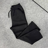  Baggy 3 İplik Şardonlu Bol Kesim Düz Paça Gri Eşofman Altı