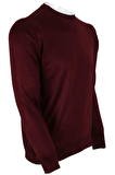 Erkek Kazak Klasik Normal Kesim Yünlü RAR00494 Bordo Bordo-XL