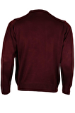 Erkek Kazak Klasik Normal Kesim Yünlü RAR00494 Bordo Bordo-XL