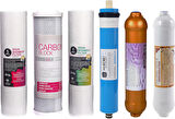 E-Water Su Arıtma Cihazı 6'lı Filtre Seti Ekonomik Set Vontron Membranlı Gold Mineral Filtre