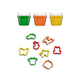 ChildGen Premıum Mını Set 125 Gr X 3 Adet Oyun Hamuru 8 Adet Oyun Hamuru Kalıbı