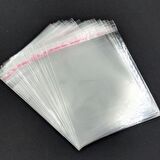 30x45+5 cm. (30*50) 100 Adet - Şeffaf Bantlı Yapışkanlı Jelatin Poşet