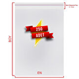 4x25+5 cm.(4x30) 250 Adet Şeffaf Bantlı Yapışkanlı OPP Poşet