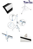 TAVİSS 135X100 CM TAŞINABİLİR TRİPOD PROJEKSİYON PERDESİ