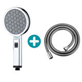 T-MAY Banyo Gediz El Duş Başlığı+Vera Banyo Duş Hortumu Pvc Kopmaz