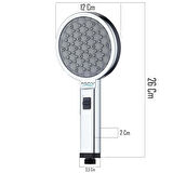 T-MAY Banyo Gediz El Duş Başlığı+Vera Banyo Duş Hortumu Pvc Kopmaz