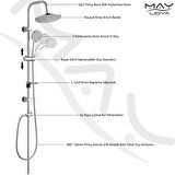 ECA Niobe Banyo Bataryası + T-MAY Banyo Lidya Oval Tepe Duş Takımı Seti Krom Paslanmaz