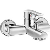 ECA Delta Banyo Bataryası+T-MAY Banyo Lidya Oval Tepe Duş Takımı Seti Paslanmaz Krom