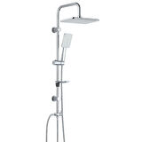 ECA Natura Banyo Bataryası+T-MAY Banyo Çınar Dikdörtgen Tepe Duş Takımı Seti Paslanmaz Krom