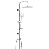 ECA Luna Banyo Bataryası+T-MAY Banyo Çamlıca Kare Tepe Duş Takımı Seti Paslanmaz Krom