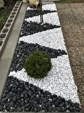 T-May Beyaz Dolomit Taşı 25 Kg 2-4 Cm Bahçe Süsü, Ve Akvaryum Dekorasyonu Için Dere Çakılı